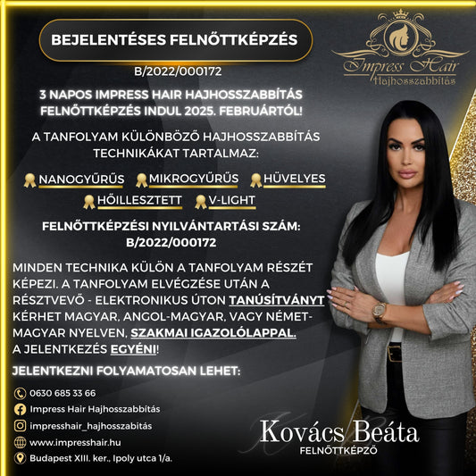 Hajhosszabbító képzés