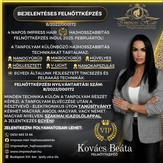 Hajhosszabbító VIP képzés